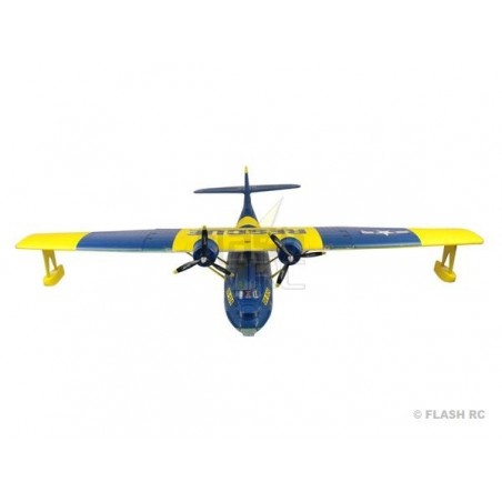 RC Wasserflugzeug - Wasserflugzeug Dynam PBY Catalina blau-gelb PNP ca.1.47m - FLASH RC