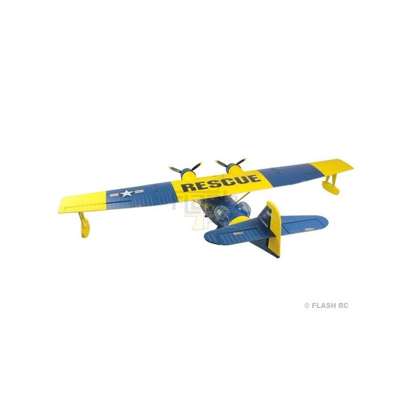 Hydravion Dynam PBY Catalina bleu-jaune PNP env.1.47m - FLASH RC