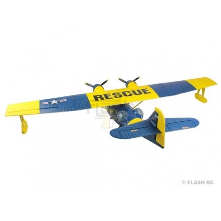 RC Seaplanes - Dynam PBY Catalina blue-yellow PNP seaplane approx.1.47m - FLASH RC