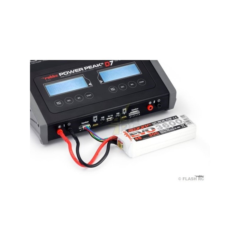 Cargadores - Cargador múltiplex Power Peak D7 EQ-BID 2x200W 12/220V - FLASH RC