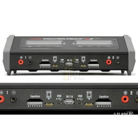 Cargadores - Cargador múltiplex Power Peak D7 EQ-BID 2x200W 12/220V - FLASH RC