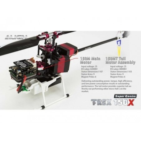 RC helicopters - ALIGN T-REX 150X DFC Super Combo - BTF RH15E04X - FLASH RC