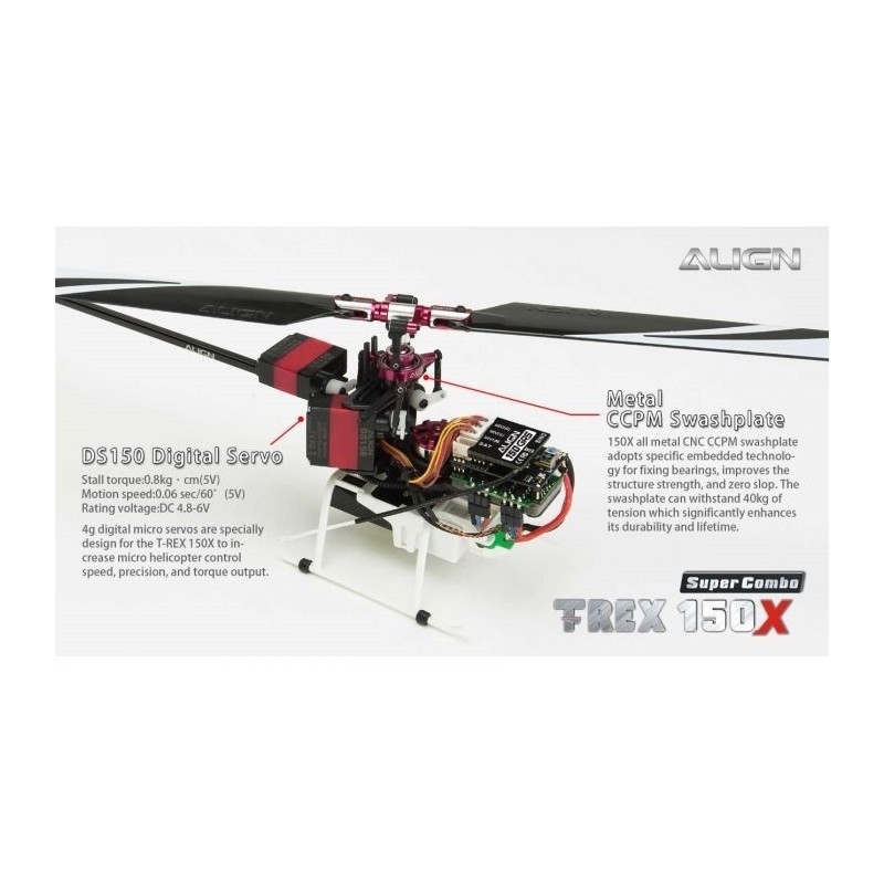 RC helicopters - ALIGN T-REX 150X DFC Combo - BTF RH15E06X - FLASH RC