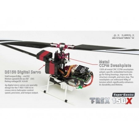 RC helicopters - ALIGN T-REX 150X DFC Combo - BTF RH15E06X - FLASH RC