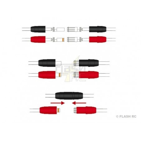 Presa AS150 / XT150 - Presa antiscintilla AS150 M/F (2 coppie) - FLASH RC