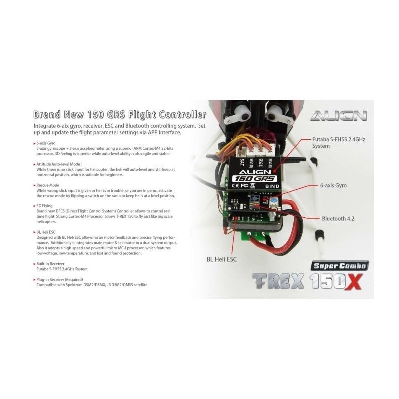 RC helicopters - ALIGN T-REX 150X DFC Combo - BTF RH15E06X - FLASH RC