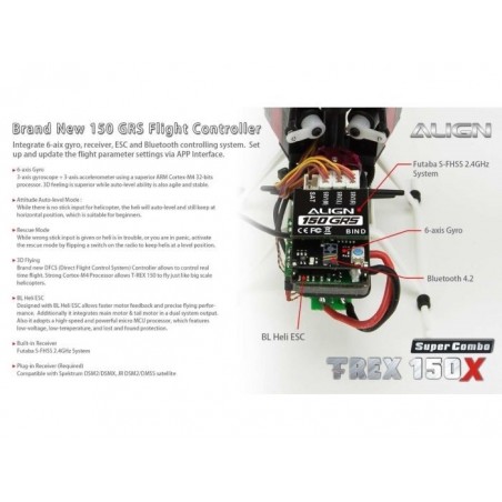 RC helicopters - ALIGN T-REX 150X DFC Combo - BTF RH15E06X - FLASH RC