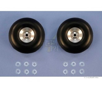 Räder - Paar Ballonräder Ø114x41mm (Alu-Nabe) - FLASH RC 2
