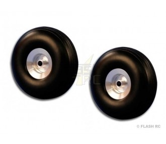Räder - Paar Ballonräder Ø63x22mm (Alu-Nabe) - FLASH RC