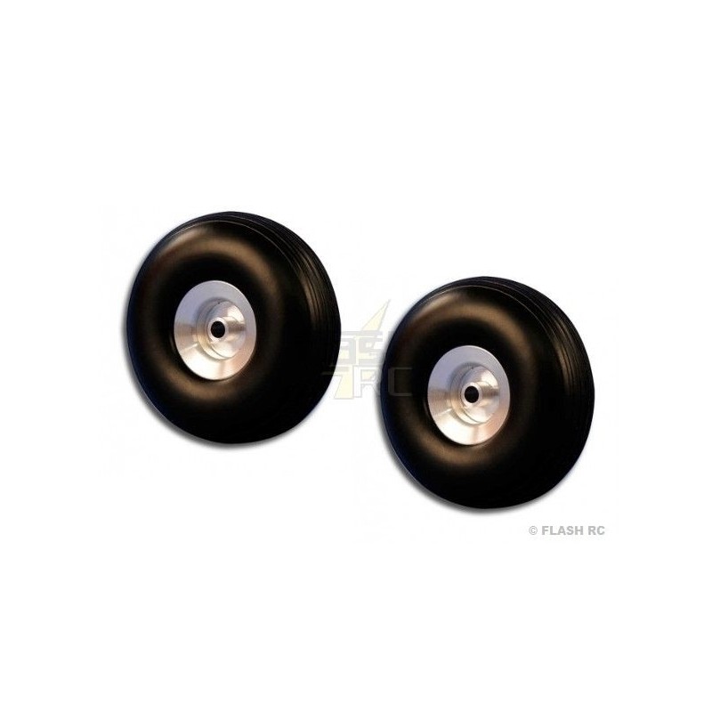 Räder - Paar Ballonräder Ø95x34mm (Alu-Nabe) - FLASH RC