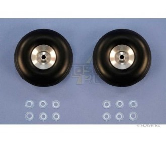 Wheels - Pair of balloon wheels Ø95x34mm (alu hub) - FLASH RC 2