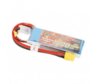 Baterías de propulsión de aviones RC - Gens ace lipo 2S 7.4V 1800mAh 45C socket XT60 - FLASH RC 2