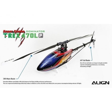 Hélicoptères RC - Align T-Rex 470LP Dominator Combo RH47E05X - FLASH RC