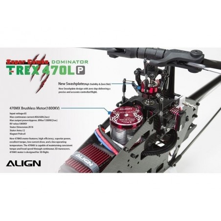 Hélicoptères RC - Align T-Rex 470LP Dominator Combo RH47E05X - FLASH RC