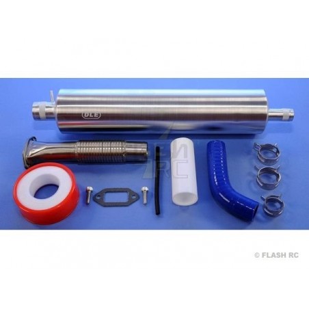 Exhausts - Complete exhaust set (canister type) DLE35-RA - Dle Engines - FLASH RC