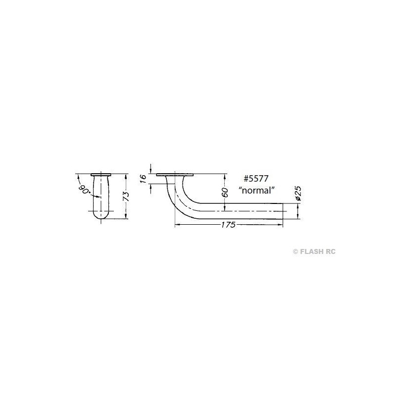 Auspuffrohre/-flansche - Auspuffrohr normal DA50-R Toni Clark - FLASH RC