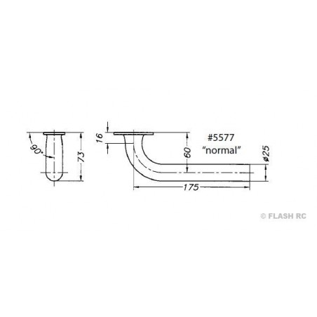 Exhaust pipes/flanges - DA50-R Toni Clark normal exhaust pipe - FLASH RC