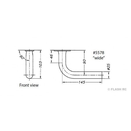 Exhaust pipes/flanges - Wide exhaust pipe DA50-R Toni Clark - FLASH RC