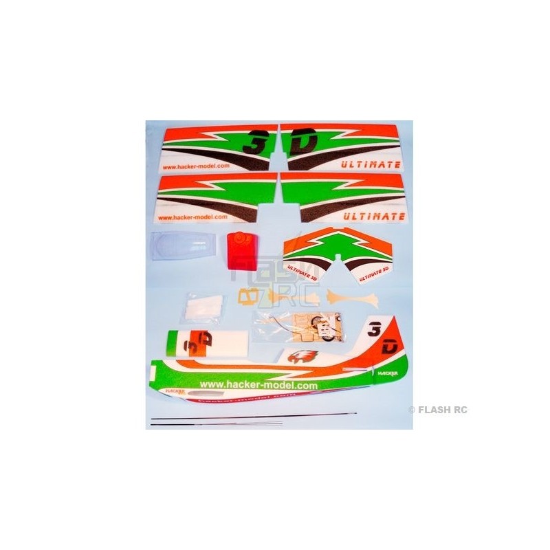 RC Acrobacia Aérea - Hacker modelo 3D ver t ARF aprox.1.00m - FLASH RC