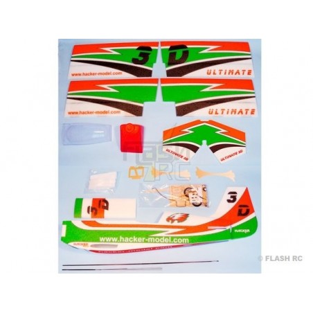 RC Acrobacia Aérea - Hacker modelo 3D ver t ARF aprox.1.00m - FLASH RC
