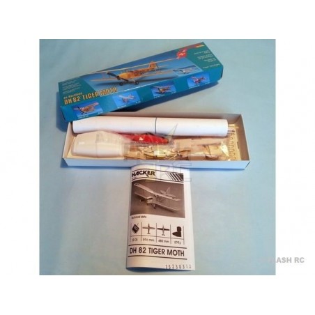 Aeromodelli RC - Hacker modello DH82 Tiger Moth kit aereo circa 0,56m - FLASH RC