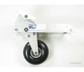 Mechanical retractable glider gear - FEMA 9813A retractable gear + glider BRAKE 8-16kg (with 112mm wheel + brake + hoop) 2