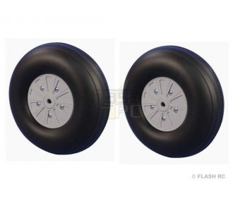 Ruedas - Par de ruedas NoNa Ø130x43 mm + rodamientos - FLASH RC
