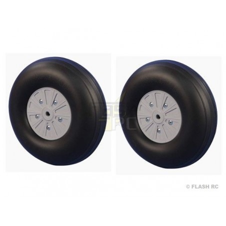 Ruedas - Par de ruedas NoNa Ø130x43 mm + rodamientos - FLASH RC
