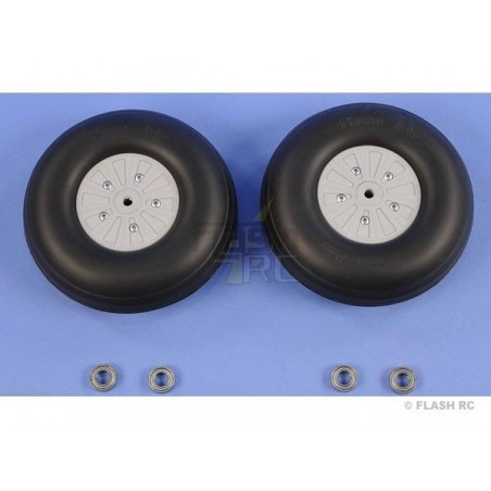 Ruedas - Par de ruedas NoNa Ø130x43 mm + rodamientos - FLASH RC