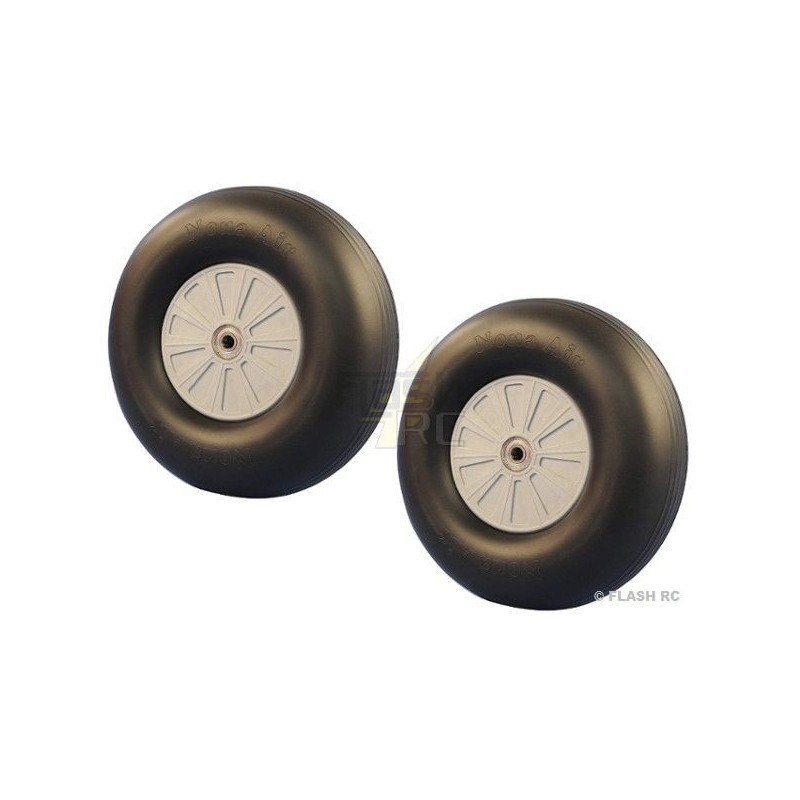 Roues - Paire roues NoNa Ø175x55mm + roulements - FLASH RC