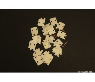 Bisagras - Bisagras planas de nylon 26x11mm (10 uds) para montar - KAVAN - FLASH RC