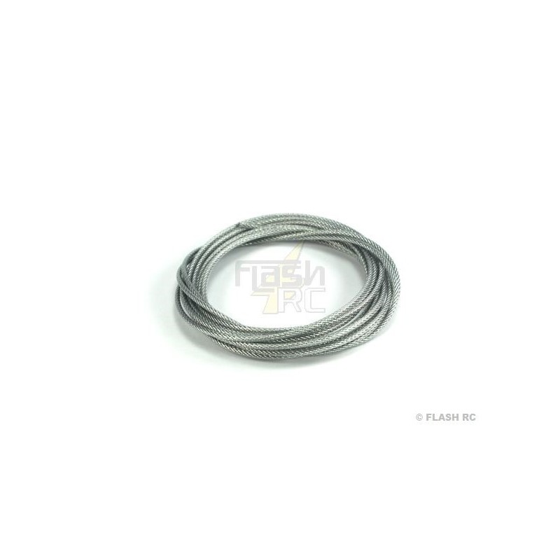 Cables - Steel cable varnished 2mm L:2.80m - KAVAN - FLASH RC