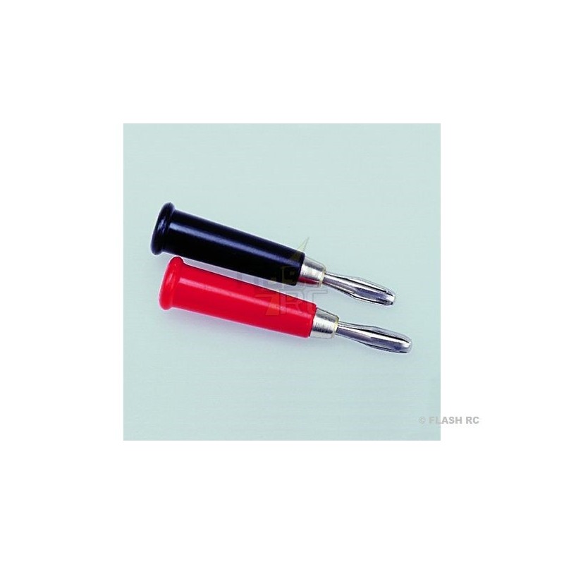 Bananenstecker - Bananenstecker rot schwarz (1 Paar) - KAVAN - FLASH RC