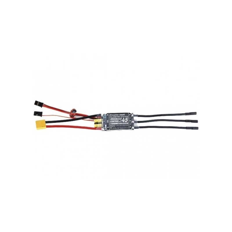 Brushless - Controllore brushless 45A + telemetria BEC 5.0 - 8.0V Graupner - FLASH RC