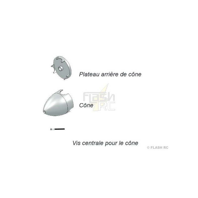 Motores y accesorios de motores para kits - 224310 - Cono 52 mm incl. tornillo central para cono Extra 300 S - FLASH RC