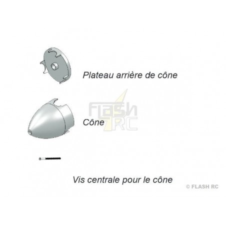 Motores y accesorios de motores para kits - 224310 - Cono 52 mm incl. tornillo central para cono Extra 300 S - FLASH RC