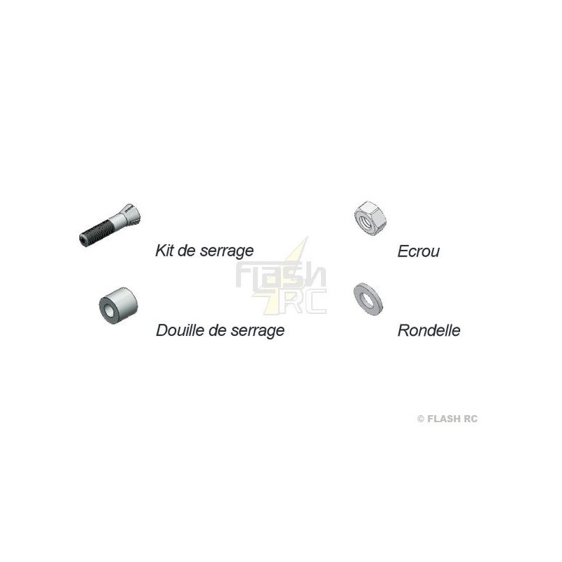 Motores y accesorios de motores para kits - 224311 - Adaptador hélice 5mm / 8mm Extra 300 S / FUNCUB XL - FLASH RC