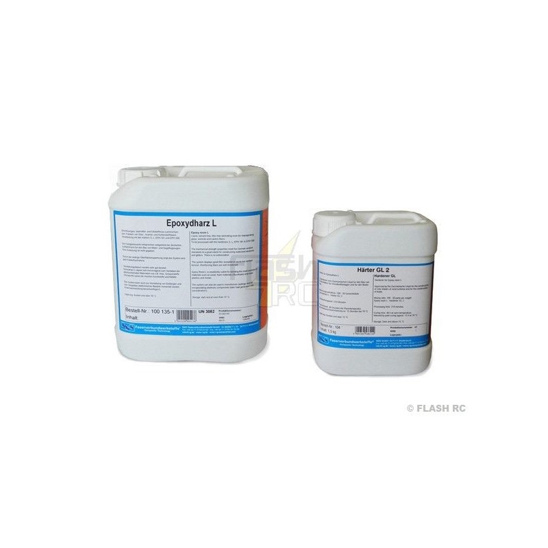 Resinas epoxi - Resina epoxi L + endurecedor GL2 (210min) R&G 930g - FLASH RC