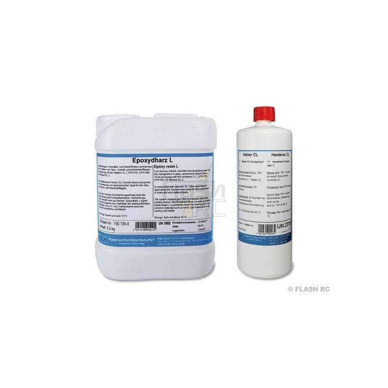 Resine epossidiche - Resina epossidica L + indurente CL (60min) R&G 930g - FLASH RC