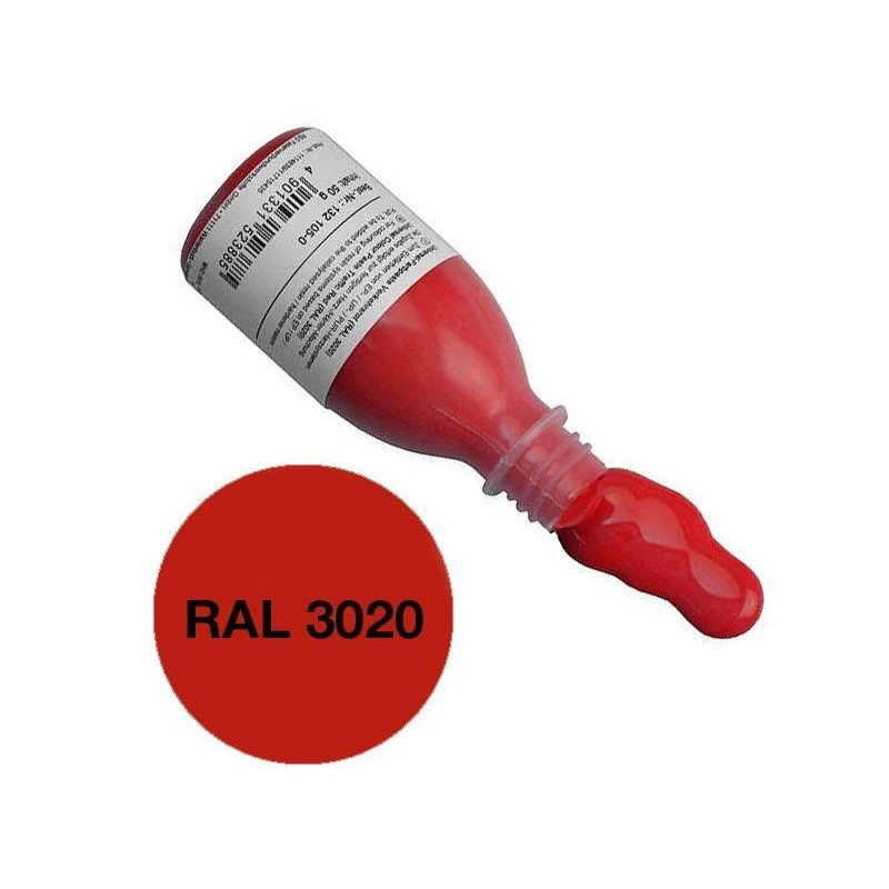 Epoxy coloring pastes - Epoxy coloring paste traffic red (RAL 3020) 50g R&G - FLASH RC