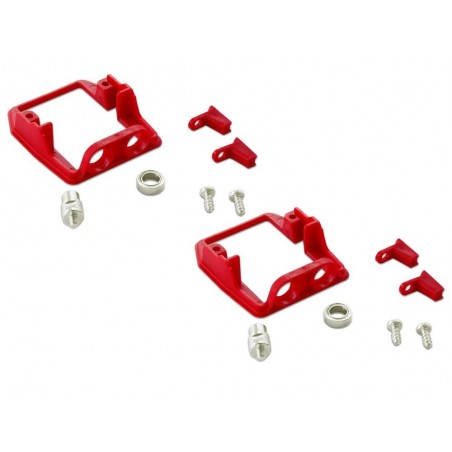 Supporti di precisione per servi - Supporti (1 coppia) per servi MKS 6100/450/470/480 con cuscinetto - FLASH RC