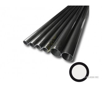 R&G trenzado (resina epoxi) - Tubo de carbono trenzado Ø6x4x1000mm (Tafetán 3k) R&G - FLASH RC