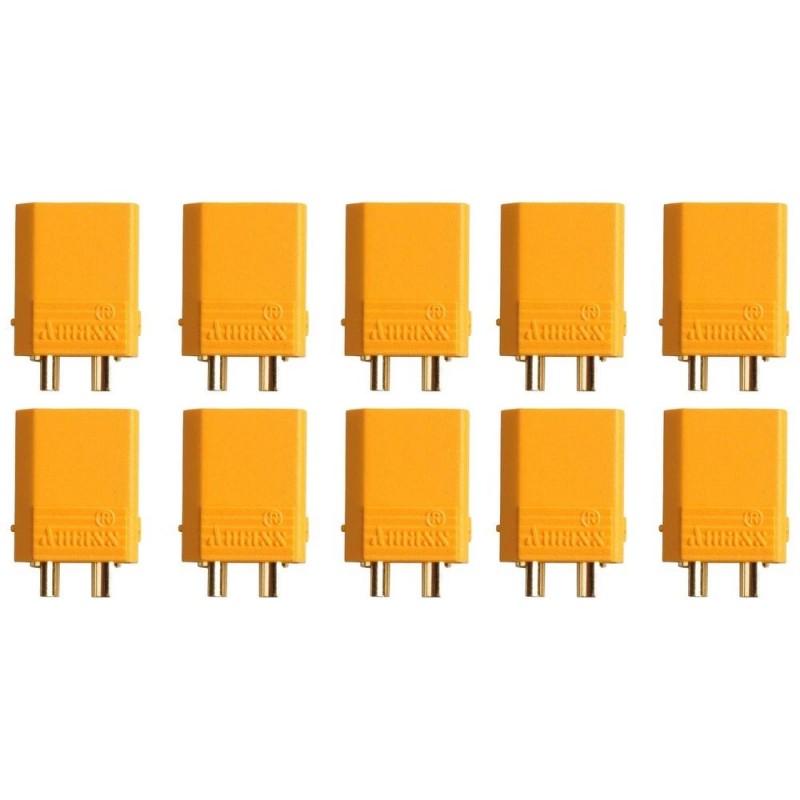 Prise XT30/XT60/XT90 - Prise XT30 male Amass (10 pcs) - FLASH RC