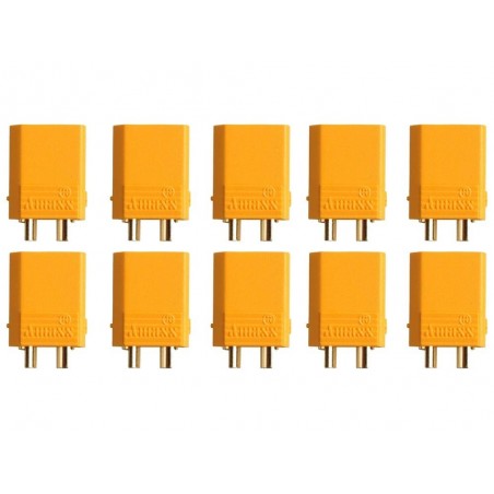 Prise XT30/XT60/XT90 - Prise XT30 male Amass (10 pcs) - FLASH RC
