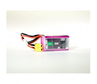 RC aircraft propulsion batteries - Lipo Hacker TopFuel Eco-X 3S 11.1V 500mAh 25C XT60 socket - FLASH RC