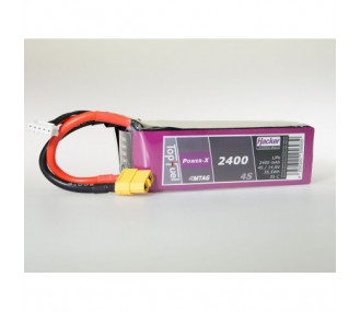 Batteries de propulsion avions RC - Batterie Lipo Hacker TopFuel Power-X MTAG 4S 14.8V 2400mAh 35C Prise XT60 - FLASH RC