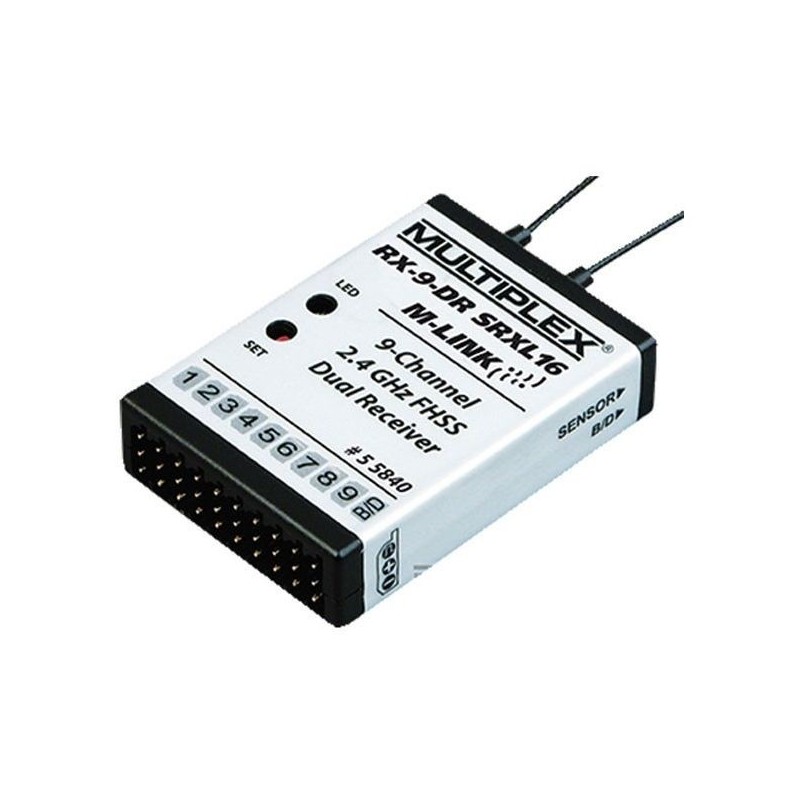 Récepteurs M-Link  (avec télémesure) - Récepteur RX-9-DR SRXL16 M-LINK Multiplex - FLASH RC