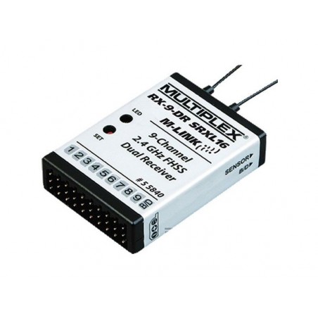 Receptores M-Link (con telemetría) - RX-9-DR SRXL16 Receptor M-LINK Multiplex - FLASH RC