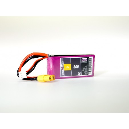 Batterien für den Antrieb von RC-Flugzeugen - Batterie Life Hacker TopFuel 2S 6.6V 600mAh 30C Prise XT60 - FLASH RC