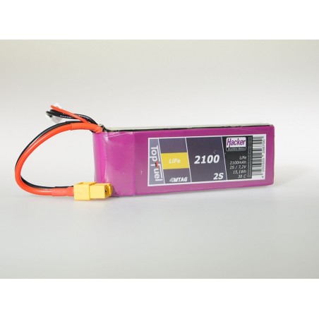 RC aircraft propulsion batteries - Life Hacker TopFuel MTAG 2S 6.6V 2100mAh 30C XT60 socket - FLASH RC